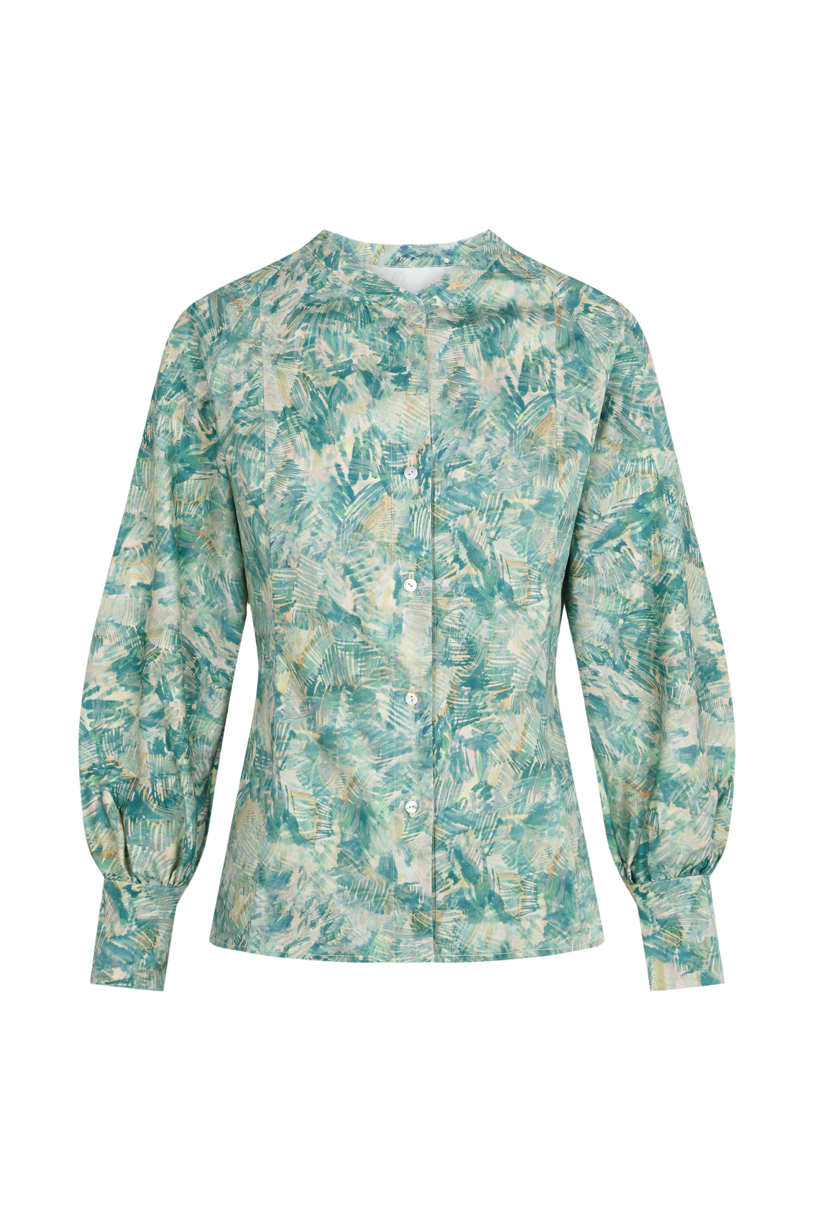 Camisa Mila Turquoise Meadow