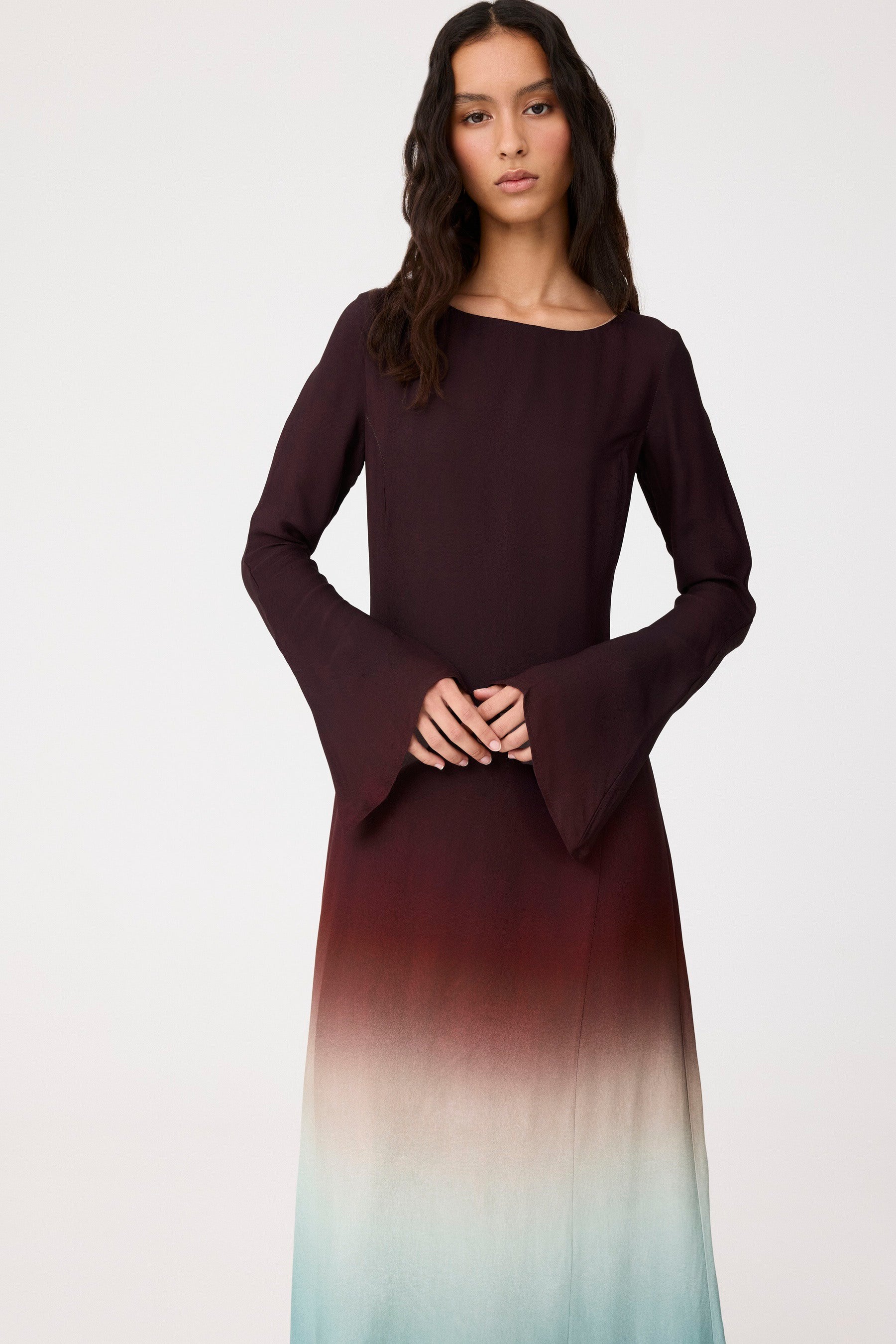 long sleeve sweater maxi dress Ribbed Knit Maxi Dress