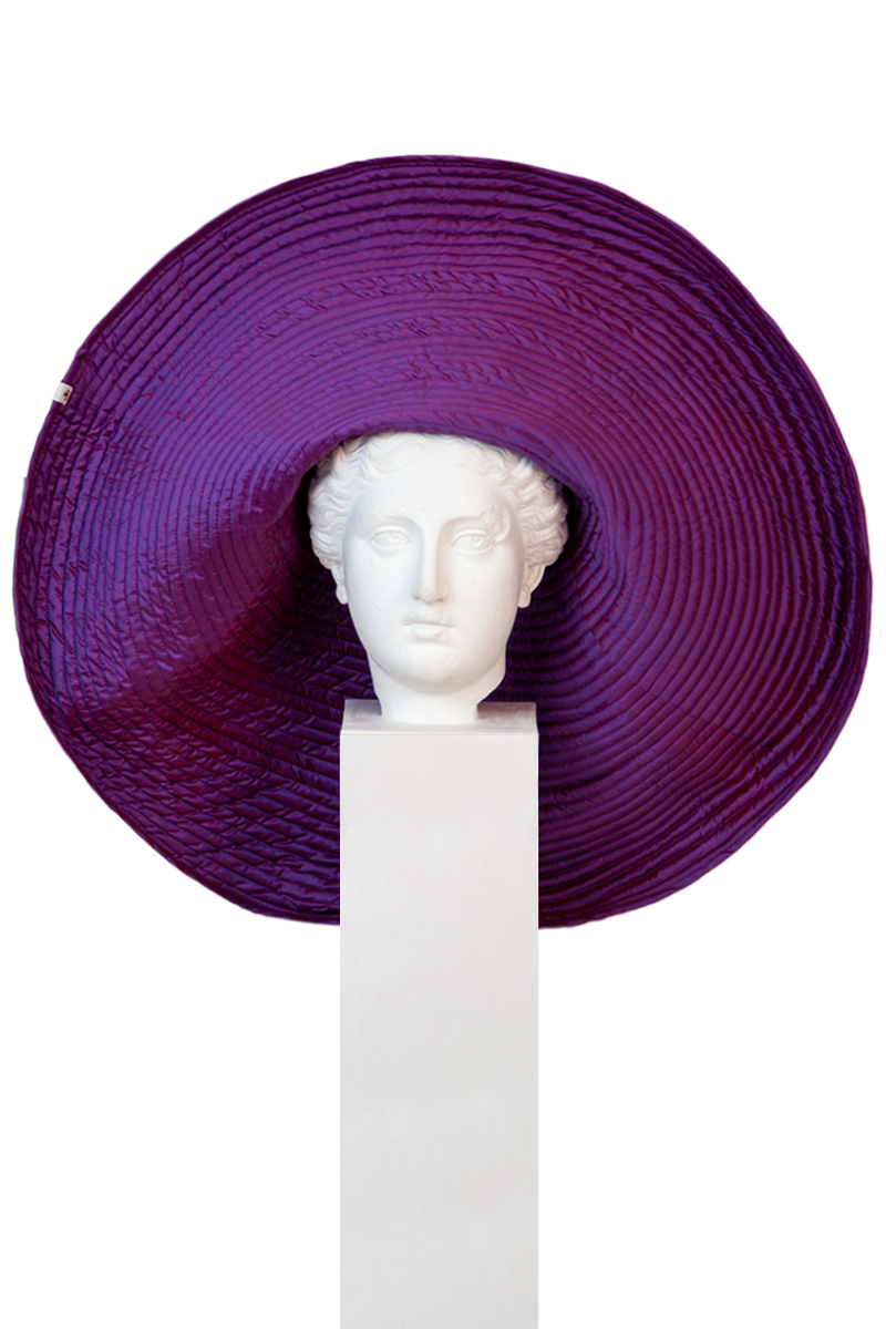 Sombrero Crisantemo Lila Gigante