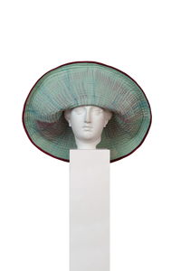 Sombrero Orquidea Turquesa Grande