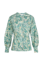 Camisa Mila Turquoise Meadow