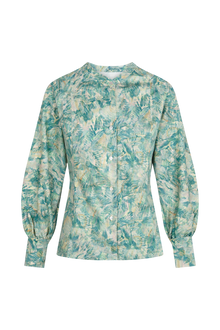 Camisa Mila Turquoise Meadow