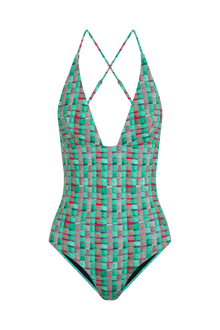 Bañador Chiara Green Vichy