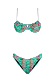 Bikini Bella Green Vichy