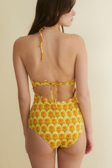 Bañador halter amarillo Abelia