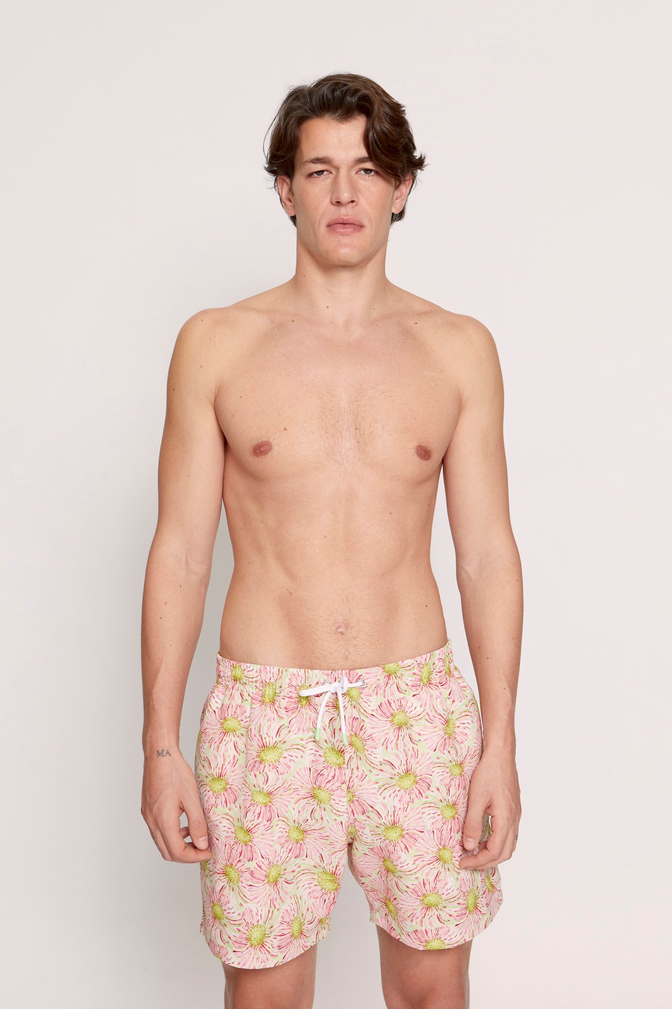 Bilbo Swimsuit Lime Flowers