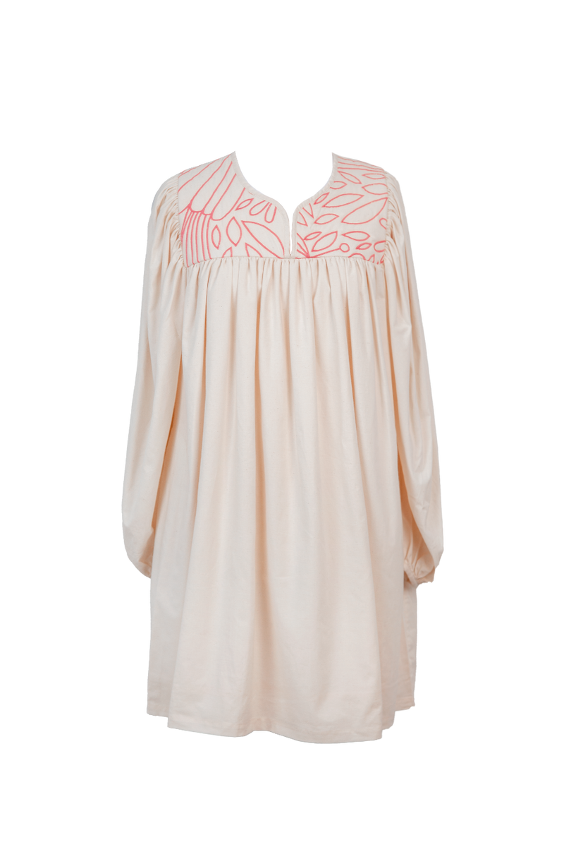 Lantana Ivory Quilted Dress