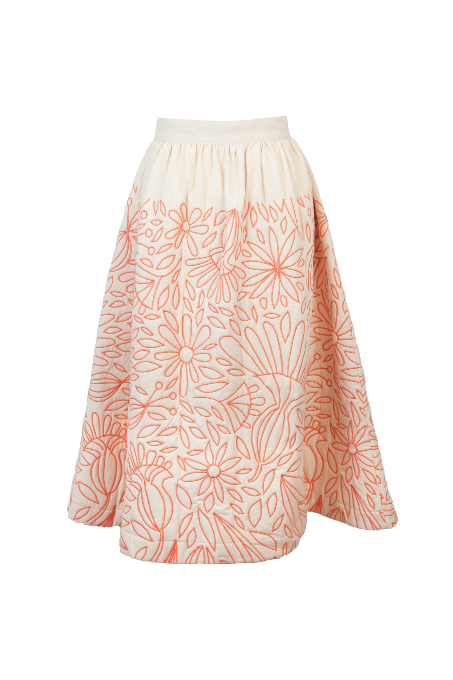 Petunia Ivory Quilted Skirt