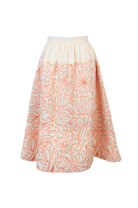 PETUNIA IVORY QUILTED SKIRT