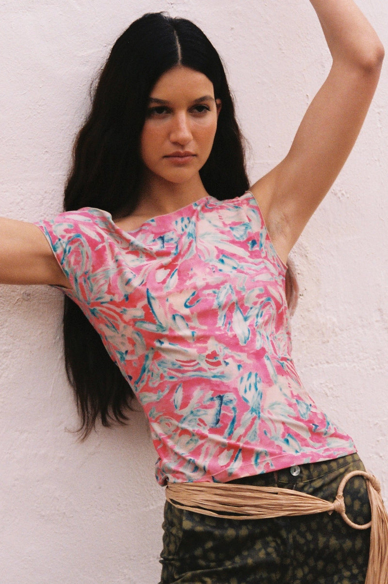 Lisa Top Pink Garden