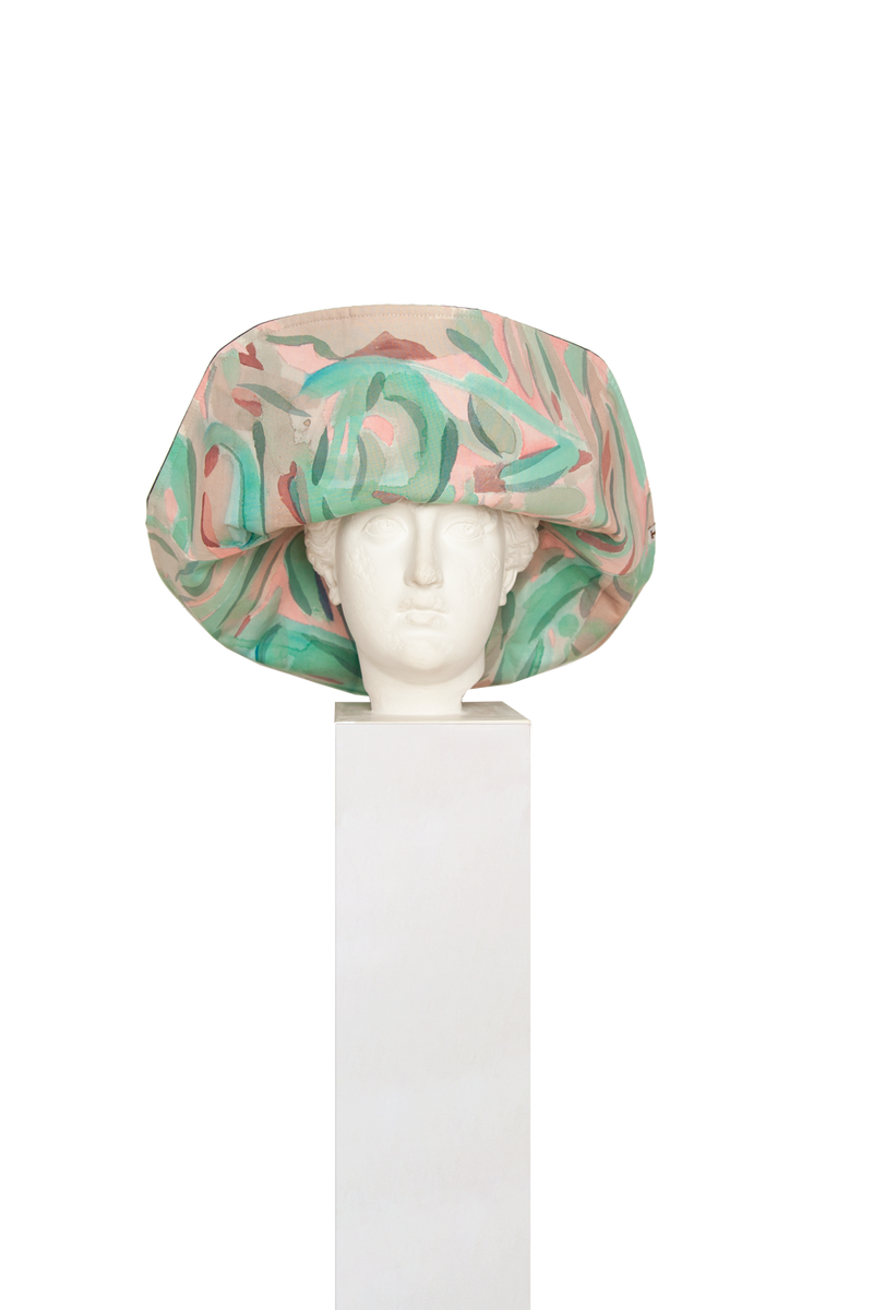 Sombrero Espuma De Mar Turquesa Grande