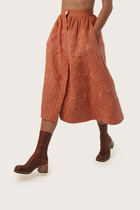 Petunia Caramel Quilted Skirt