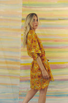 Caftán corto amarillo Espirea