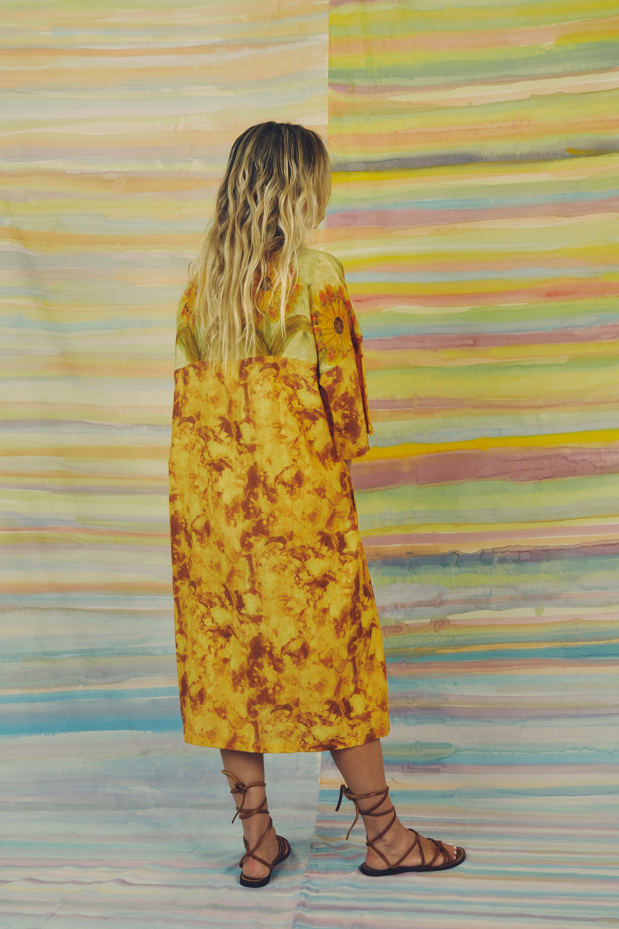 Asters Yellow Dress