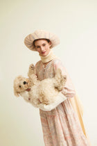 Sombrero de pescador con diseño de diente de león en color rosa