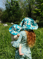 Sombrero Turquoise Floral Gran Bucket Kids