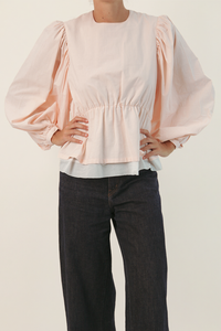 NOPAL PINK PLEATED BLOUSE