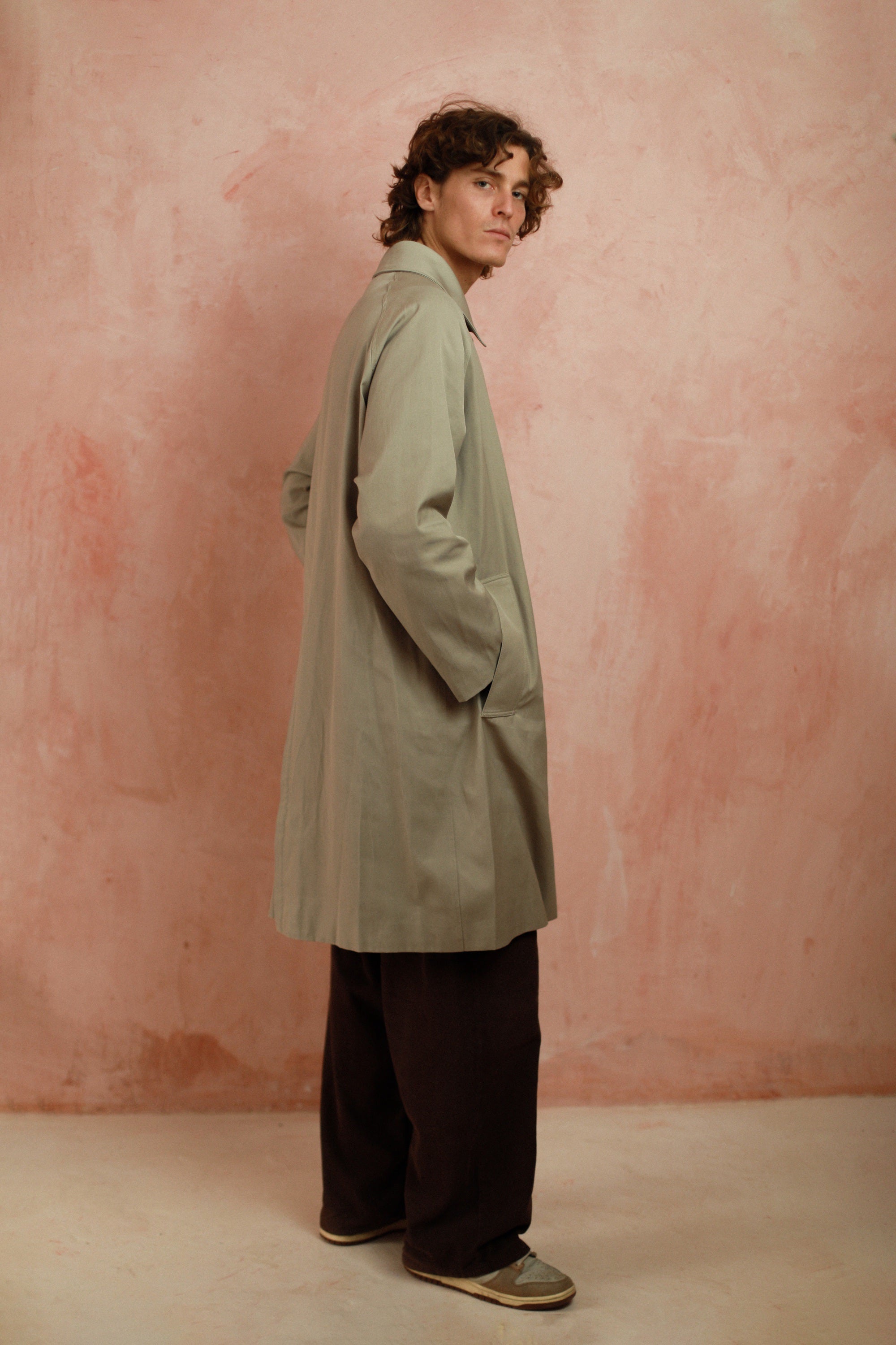 Lole beige three quarter length Trenchcoat