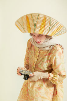 Sombrero Diente de León Amarillo Grande