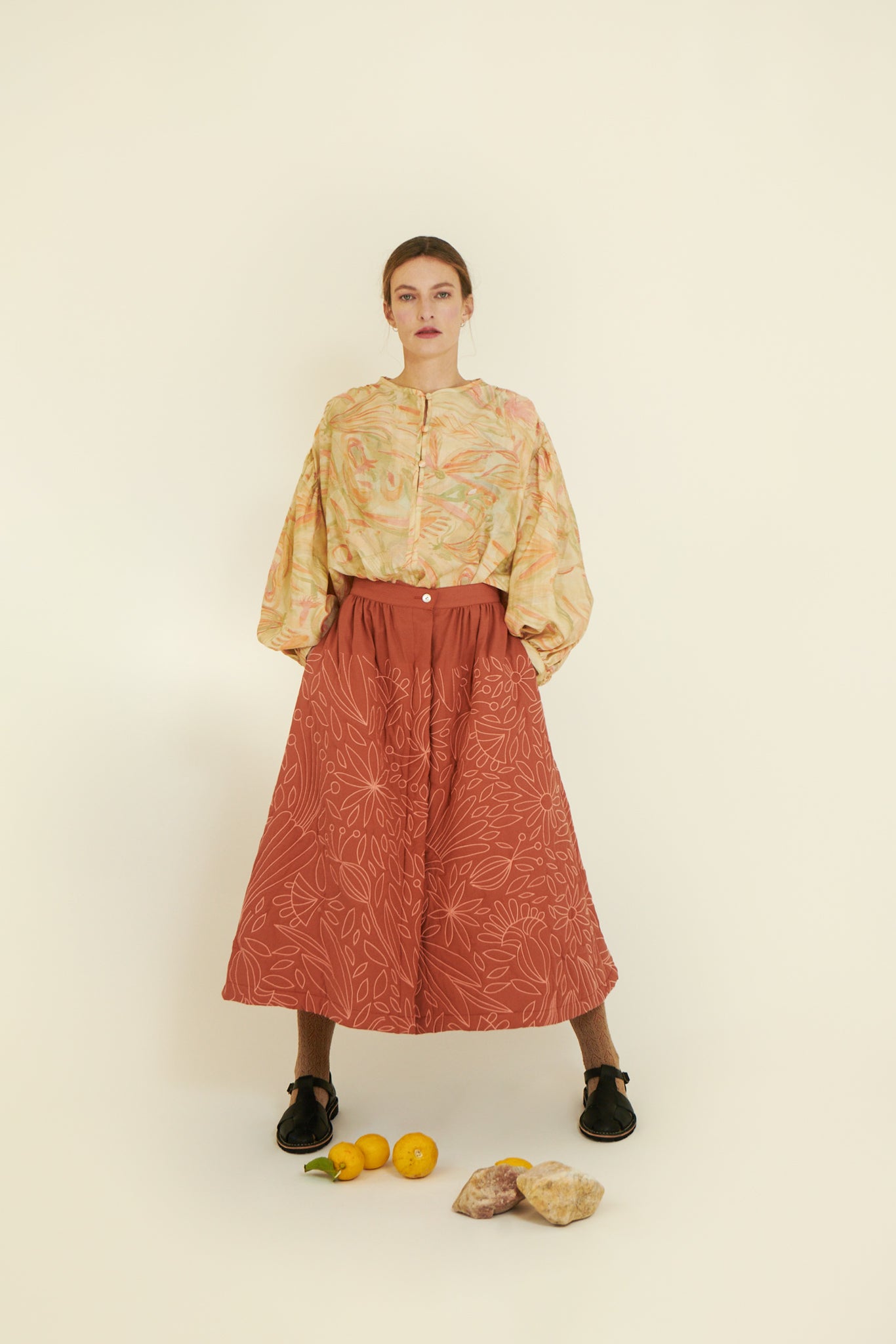 Petunia Caramel Quilted Skirt