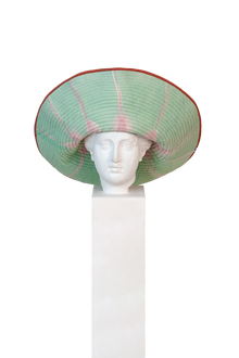 Sombrero Dalia Turquesa Grande