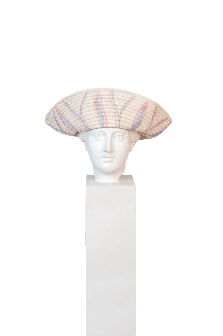 Sombrero de pescador con diseño de diente de león en color rosa