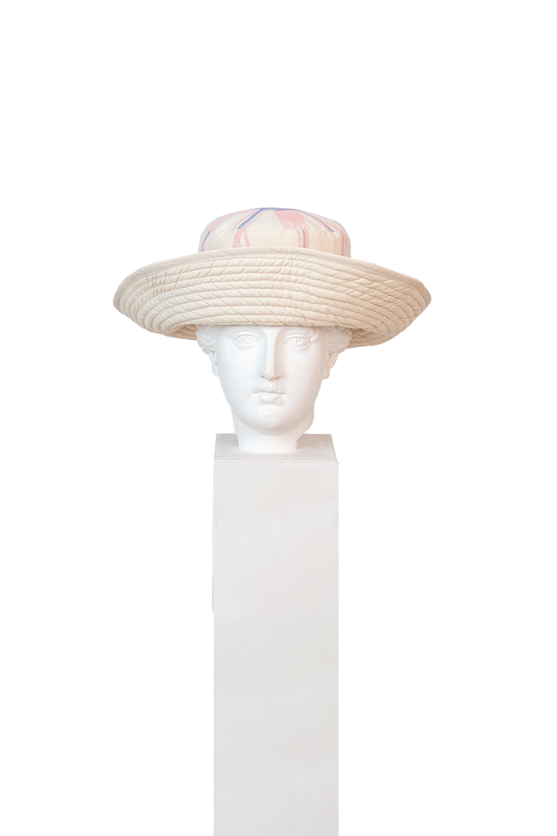 Sombrero de pescador con diseño de diente de león en color rosa