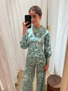 Camisa Mila Turquoise Meadow