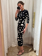 Vestido Valeria Blanco y Negro