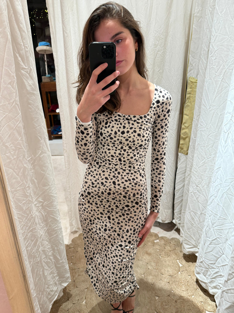 Vestido Mariana Blanco y Negro