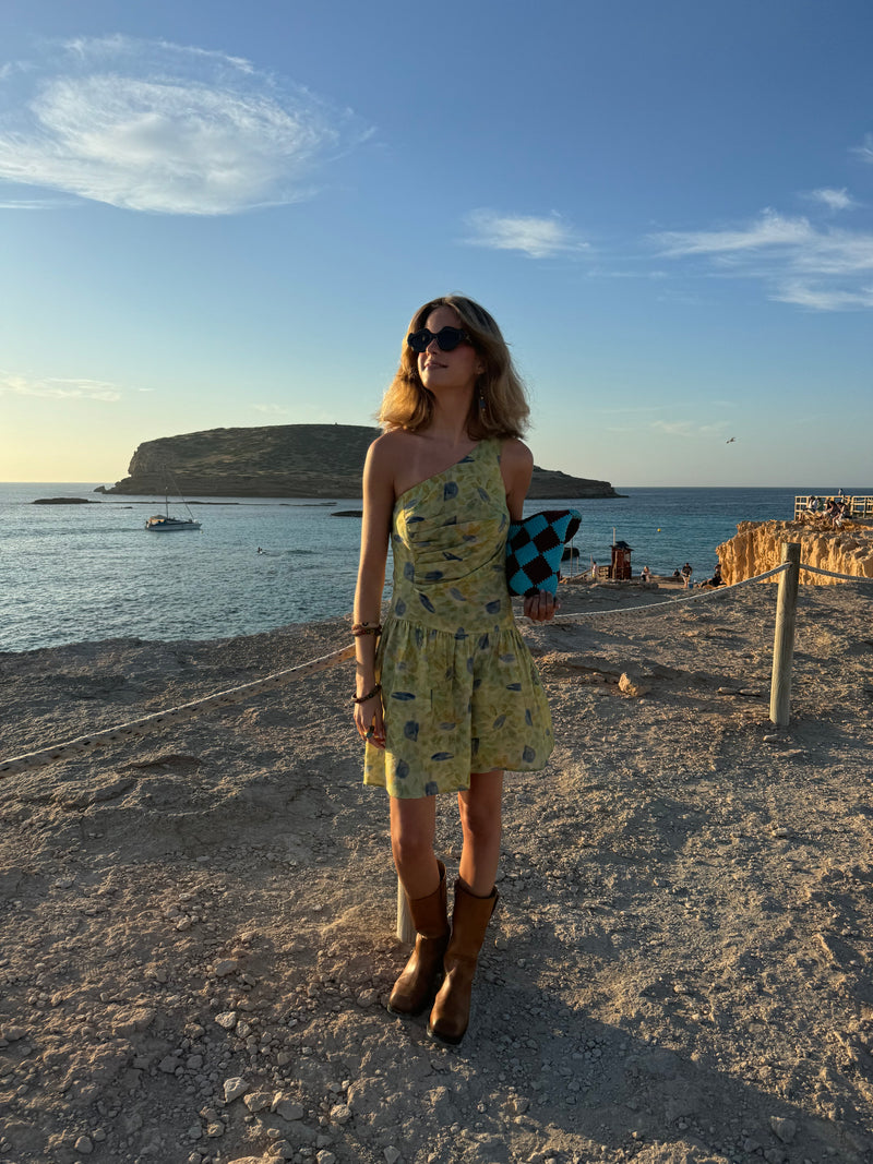 Vestido Corto asimétrico Nenufar Verde