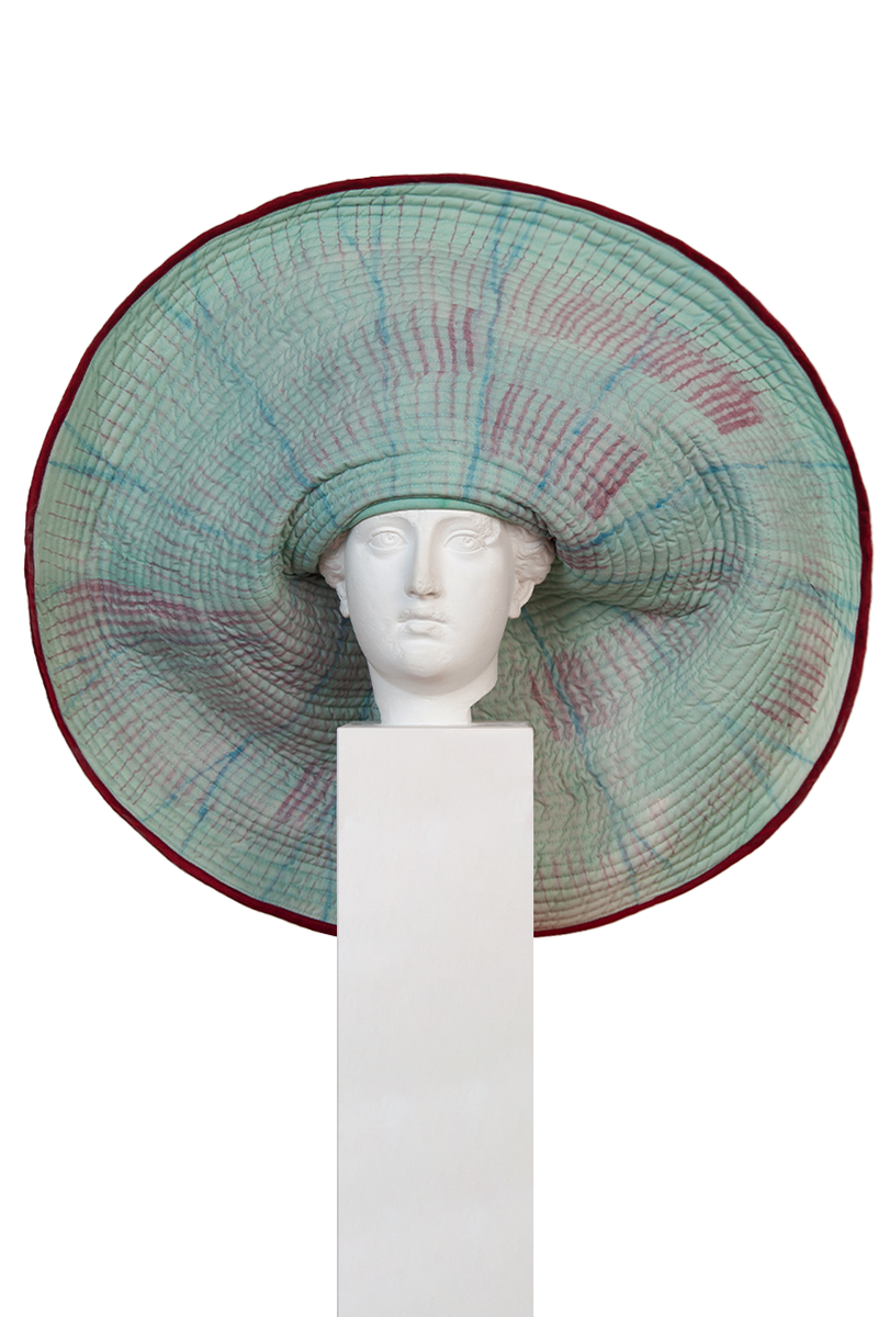 Gorro Orquidea Gigante Turquesa 