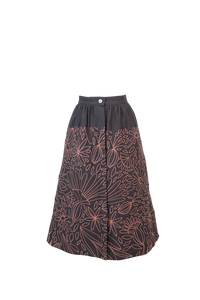 PETUNIA BLACK QUILTED SKIRT