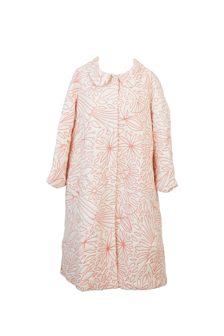 Plumeria Ivory Quilted Coat