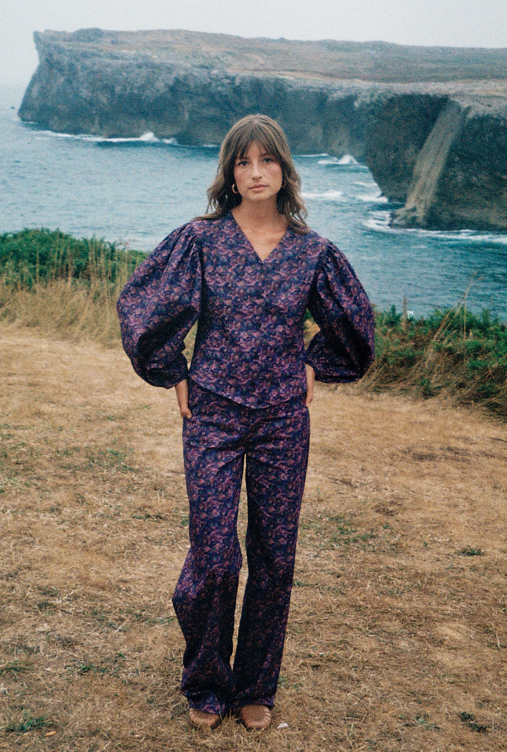 Blusa Talia Flores Lila