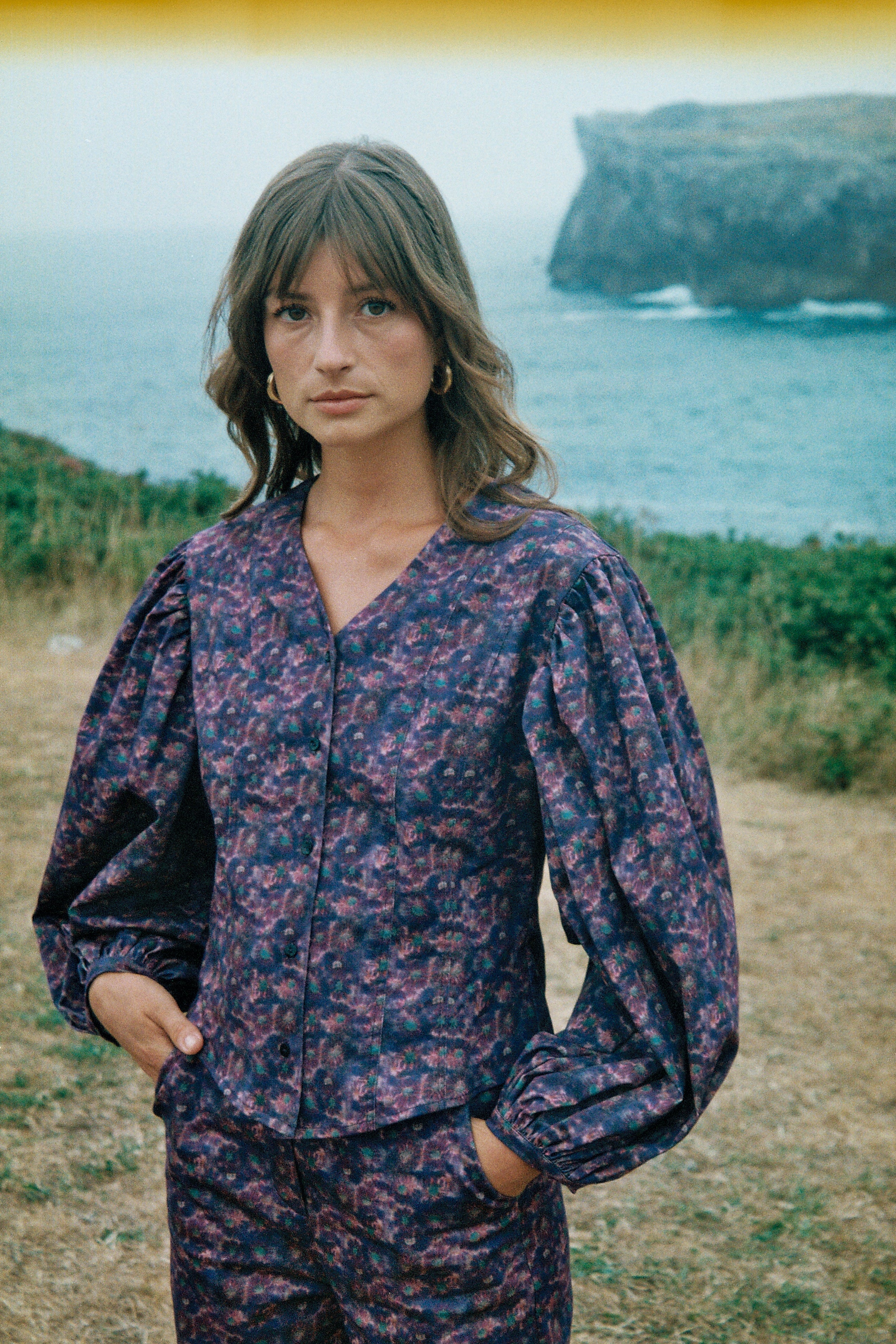 Blusa Talia Flores Lila