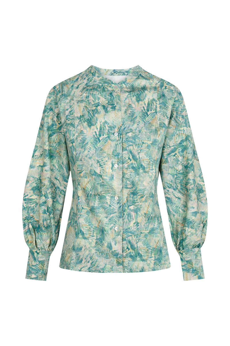 Camisa Mila Turquoise Meadow