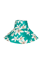 Turquoise Floral Grande Hat