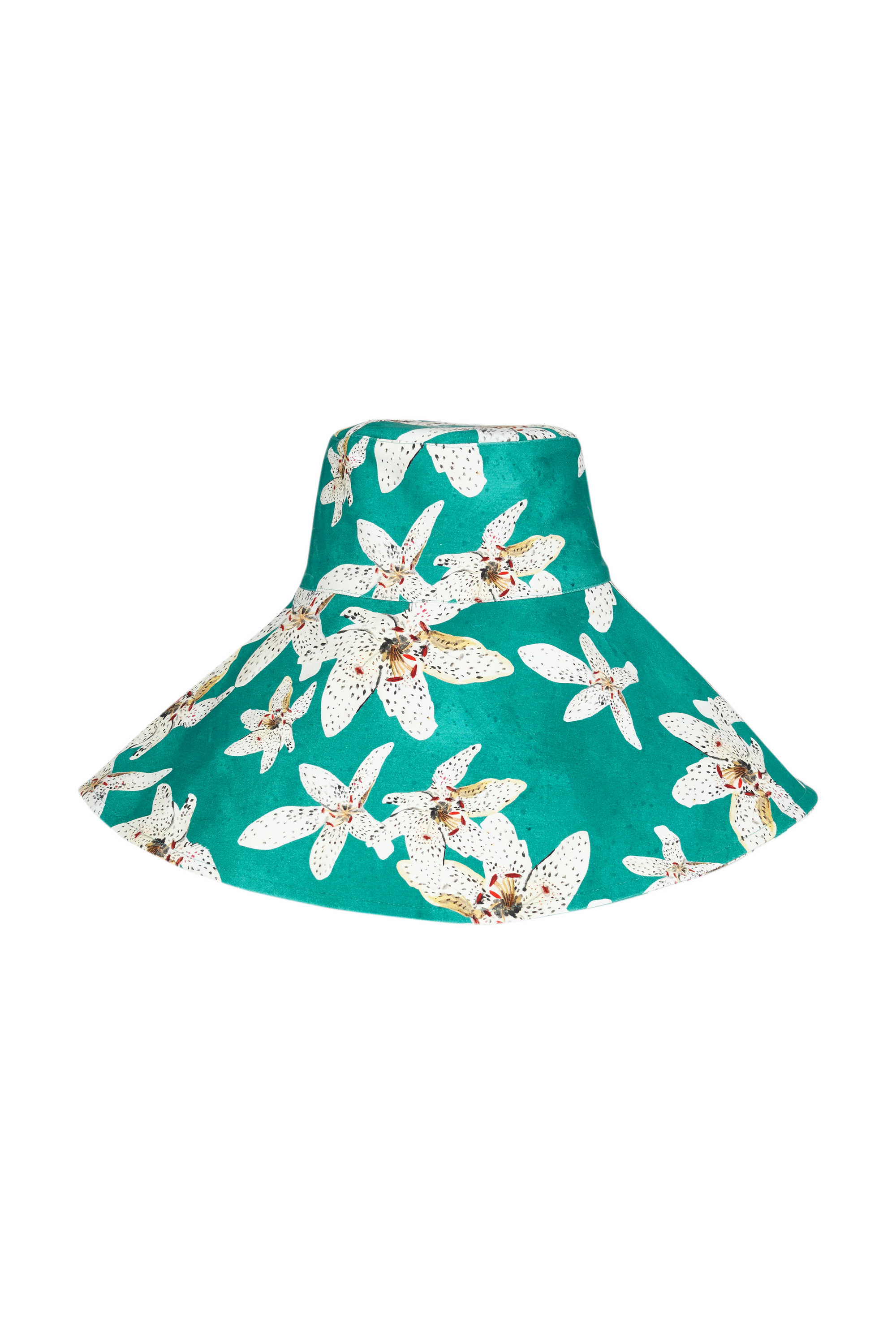 Turquoise Floral Grande Hat