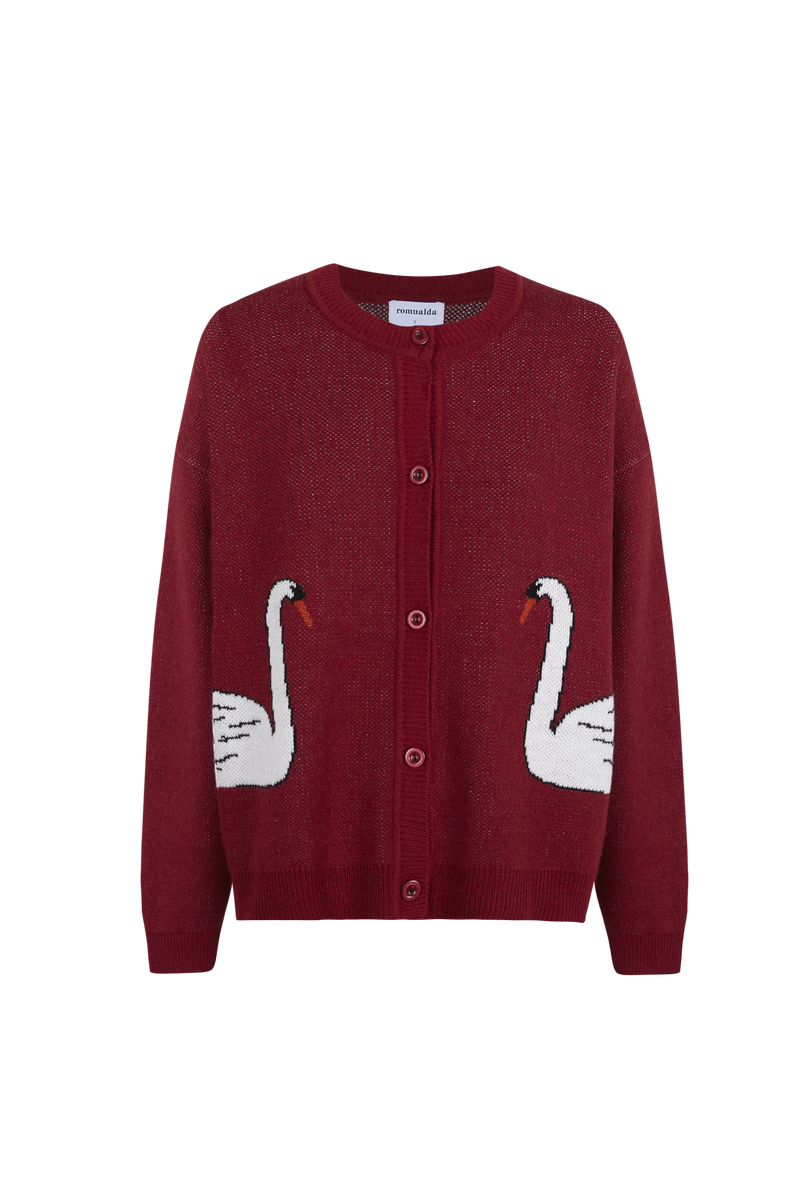 Cárdigan Cira Cisnes Granate