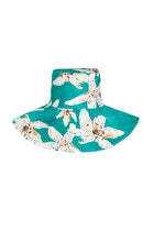 Sombrero Floral Turquesa Gran Bucket 