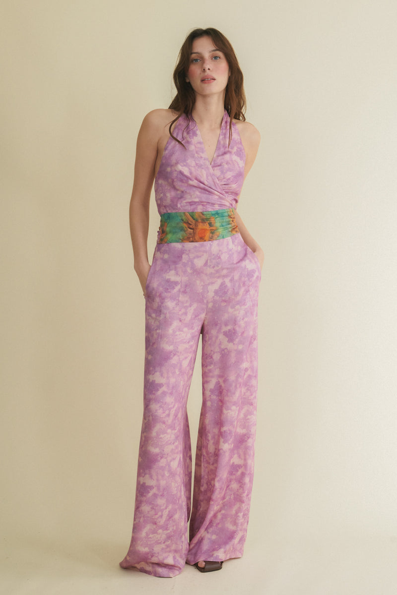 Endrino lilac palazzo trousers