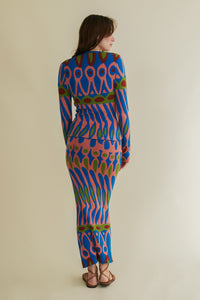 Hiedra knitted high-waist midi skirt