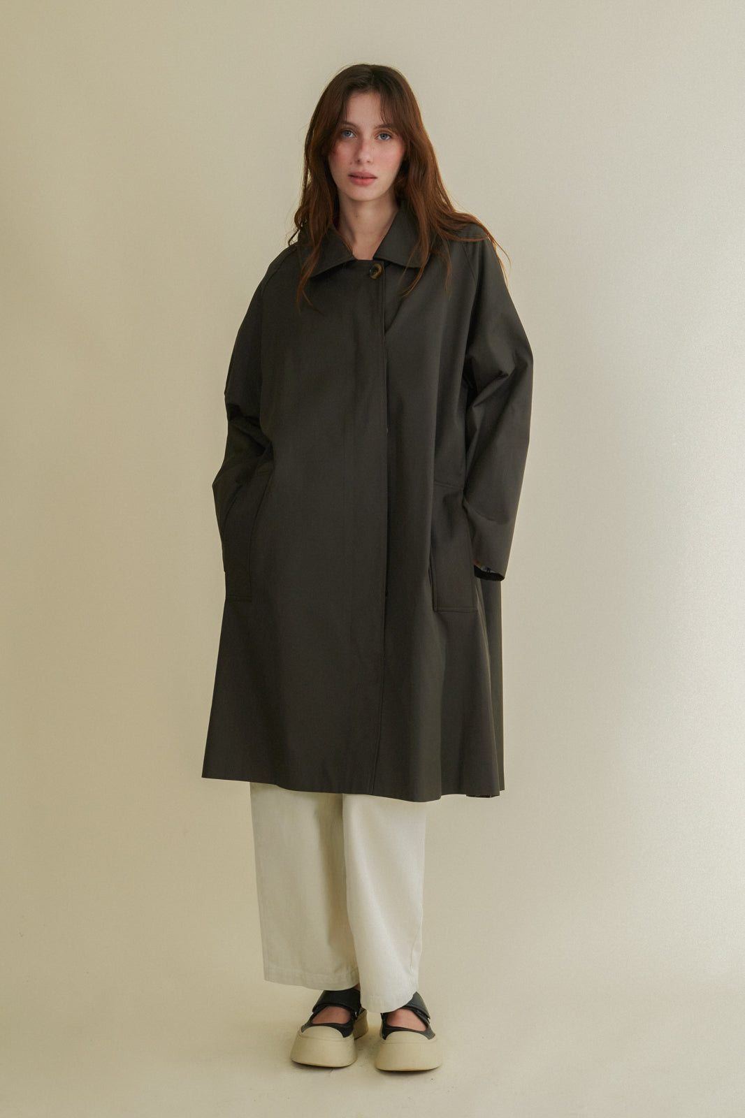 Lole brown three quarter length Trenchcoat