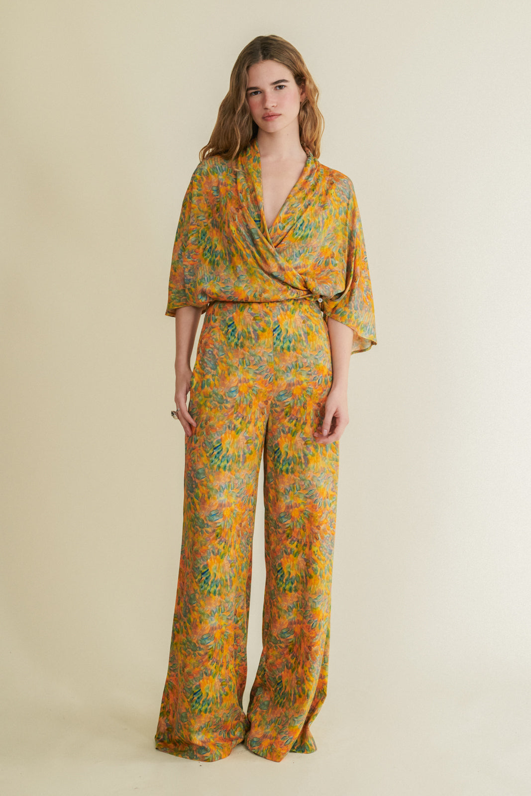 Endrino orange palazzo trousers