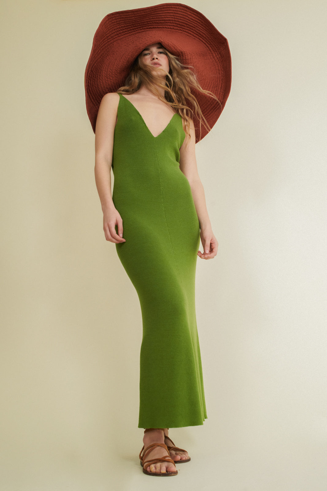 Vestido ajustado verde Elise