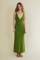 Elise green fitted dress