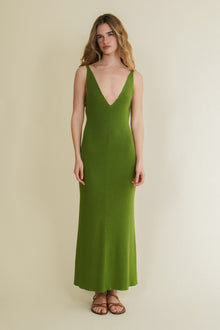 Elise green fitted dress