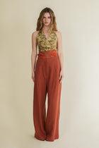 Aphelia brick high-waist trousers