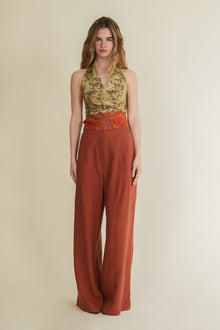 Aphelia brick high-waist trousers